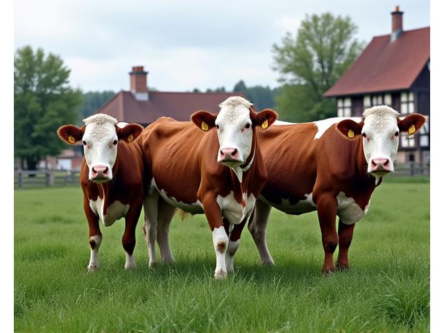 Vaches paissant sur une prairie normande